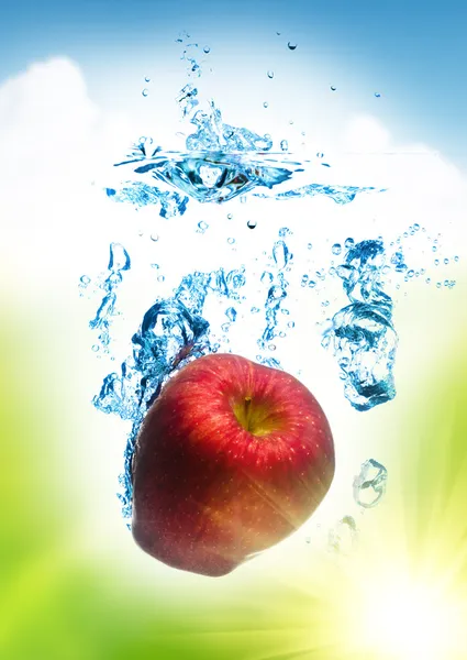 Ovoce splash — Stock fotografie