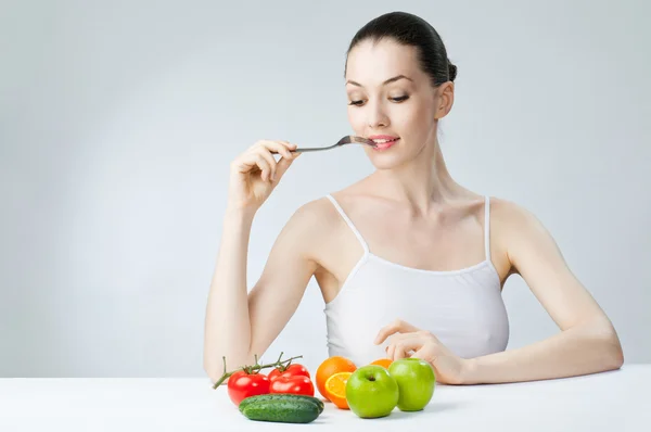 Eating healthy food — Stock Photo, Image