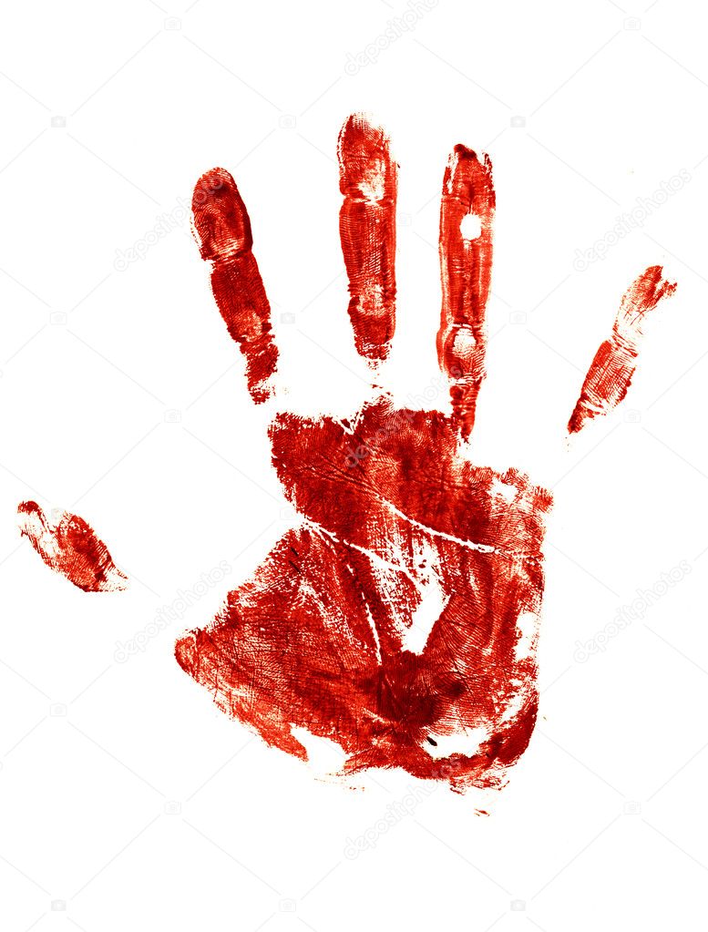 Bloody Trail of a human hand — Stock Photo © korionov #1601890