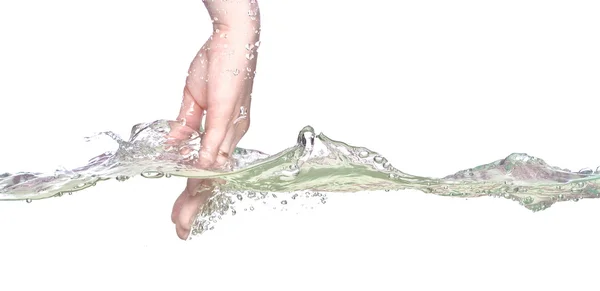 Hand in water — Stock Photo, Image