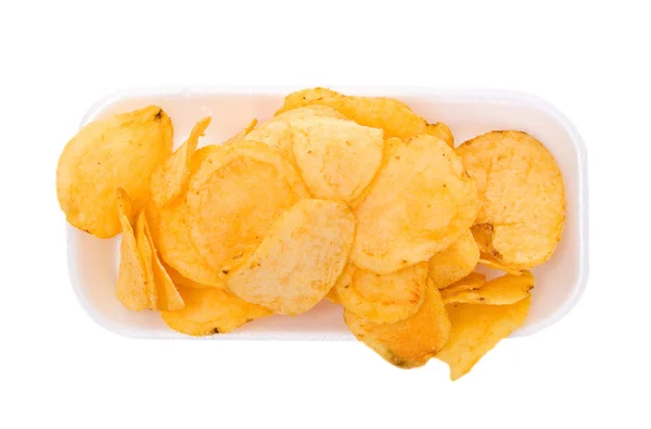 Chips on dish Royalty Free Stock Images