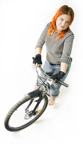 A young woman Riding. — Stock Photo, Image