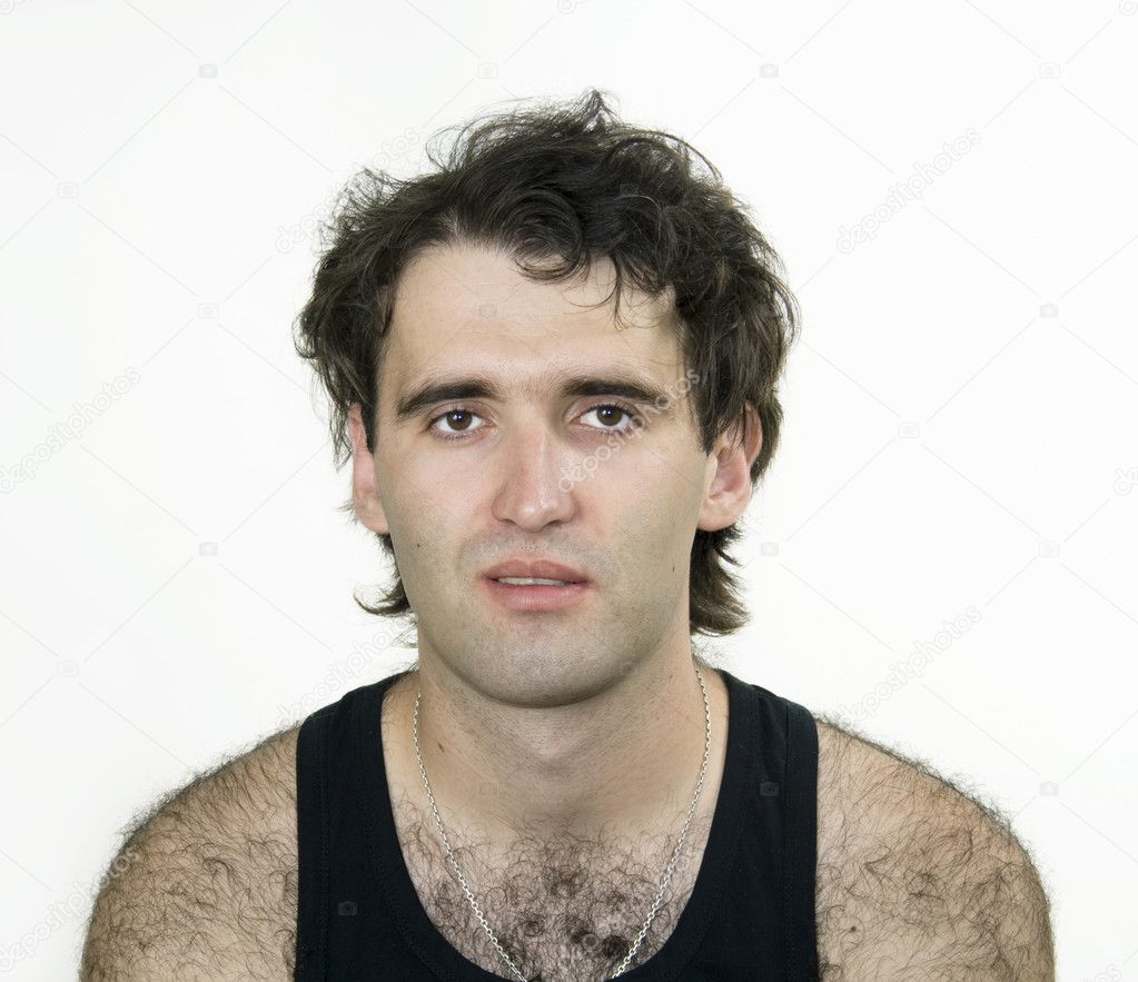 Hairy attractive man