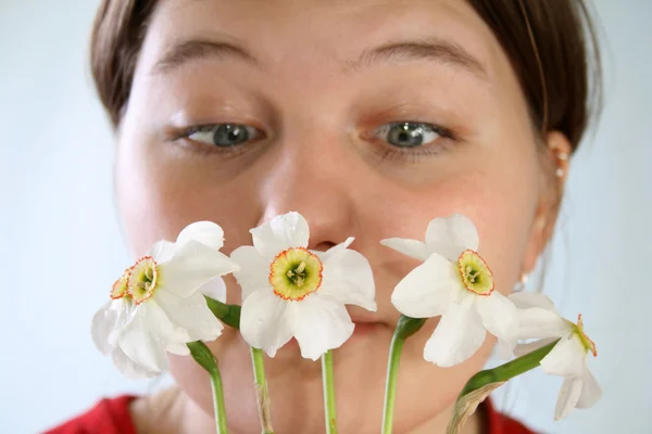 Аллергия на цветы — стоковое фото