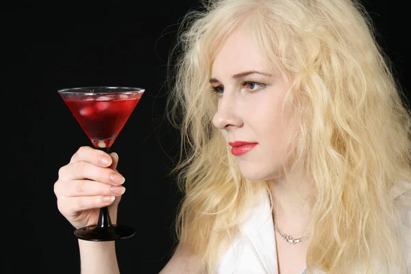 Chica con Martini — Foto de Stock