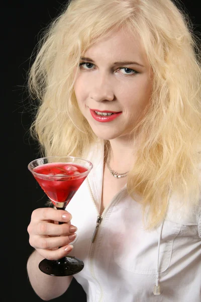 Mädchen mit Martini — Stockfoto