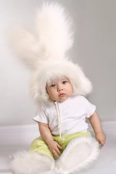 Chlapec zajíček — Stock fotografie