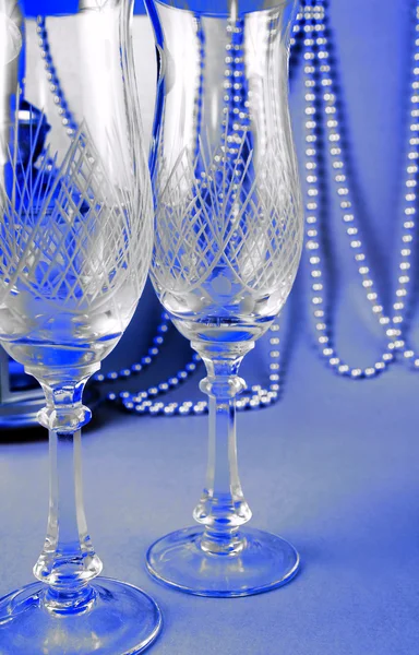 stock image Two holiday glasses