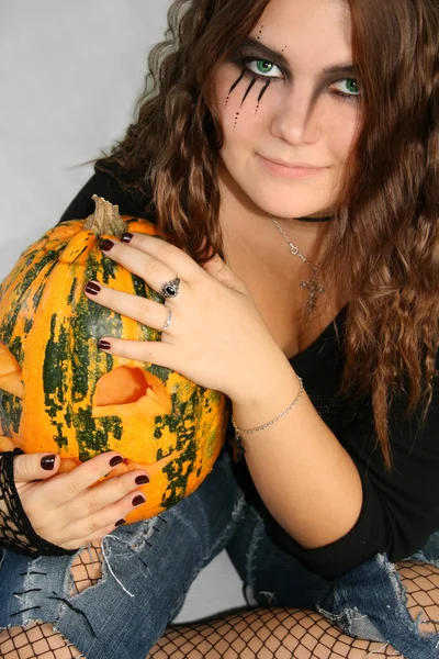 Linda garota de Halloween Fotografia De Stock