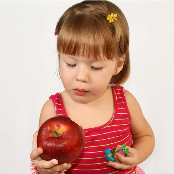 Gyermek az apple — Stock Fotó