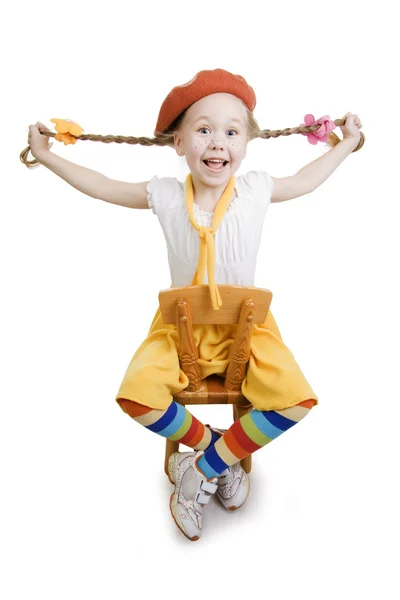 Surprise fun little girl. — Stock Photo, Image