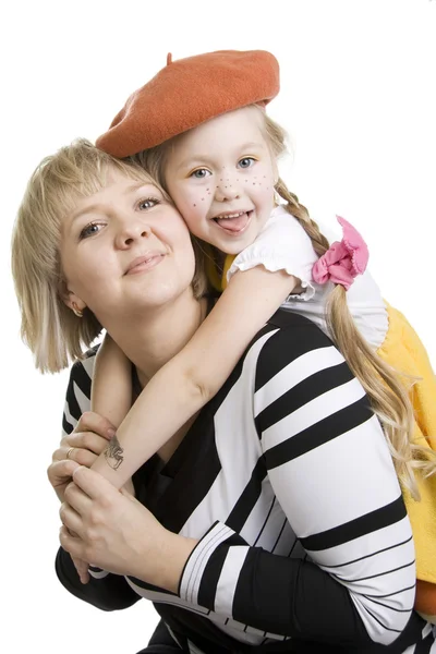 Mother and fun daughter. — Stock Photo, Image