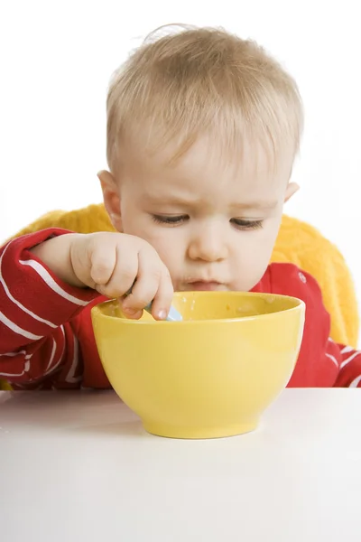 Çocuk yemek kahvaltı — Stok fotoğraf