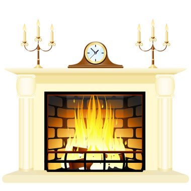 Fireplace clipart