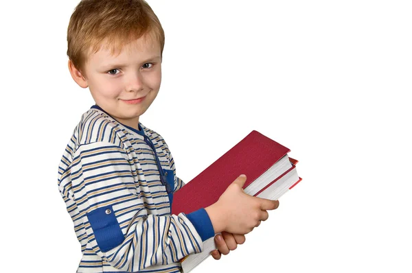 Kitaplı çocuk. — Stok fotoğraf