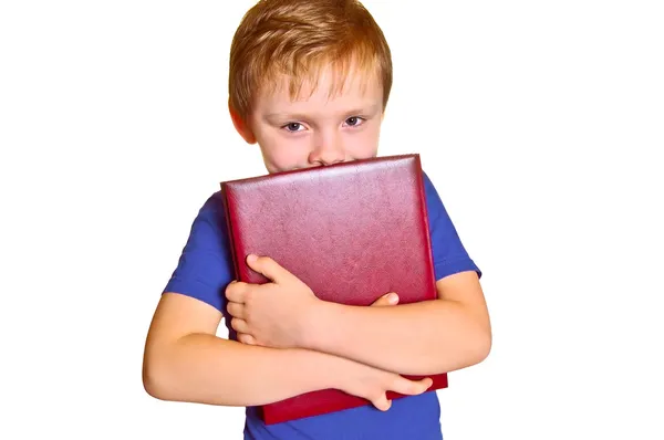 Jongen met een boek — Stockfoto