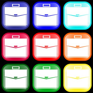 bir evrak çantası düğme Tarih simgesini