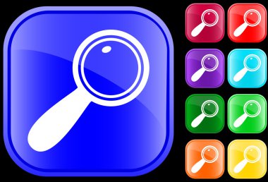 Icon of magnifying glass clipart