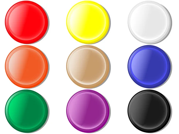 Круглі кнопки — стоковий вектор
