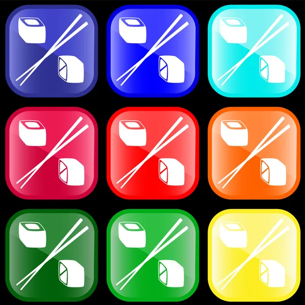 Icône de rouleaux de sushi — Image vectorielle
