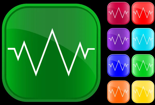 Ícone de um eletrocardiograma —  Vetores de Stock