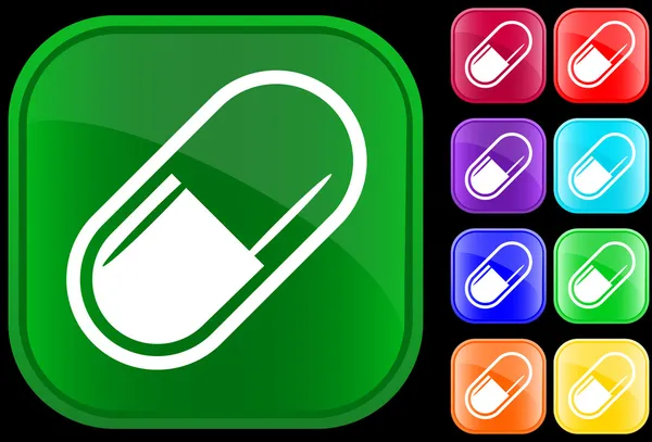Icon of medical capsule — Stock Vector
