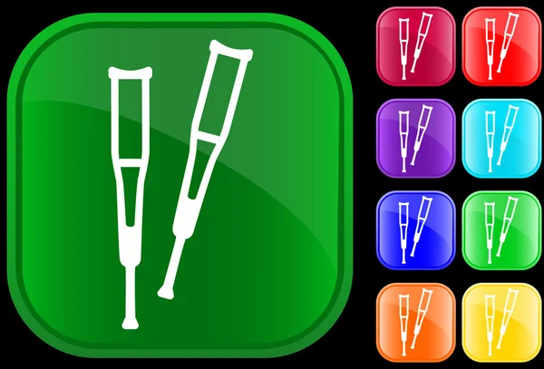 Icon of crutches — Stock Vector