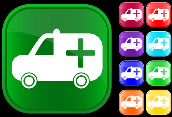 Tıbbi ambulans simgesi — Stok Vektör