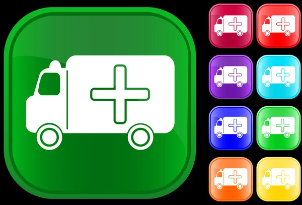 Icona ambulanza medica — Vettoriale Stock