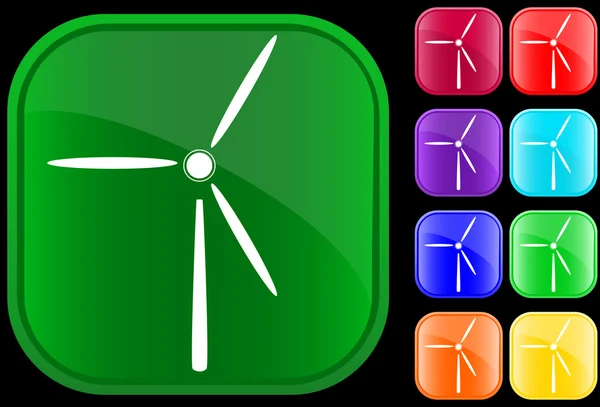 Ikona větrný mlýn — Stockový vektor