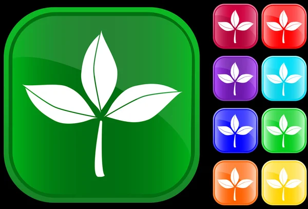 Icône de feuilles — Image vectorielle