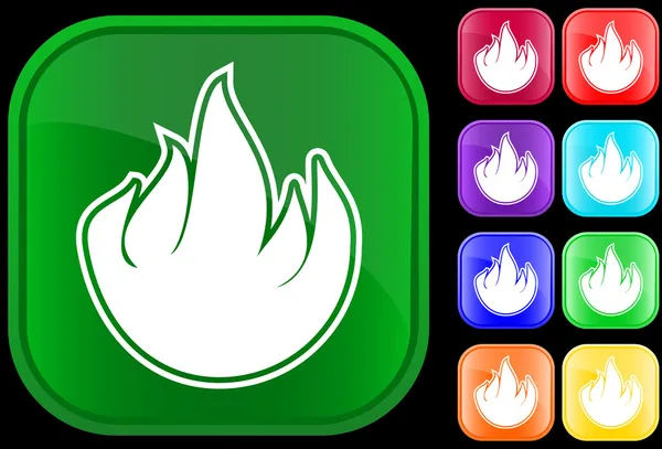 Icona del fuoco — Vettoriale Stock