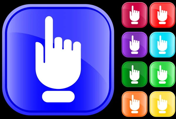 Icône de main avec pointage / sélection — Image vectorielle