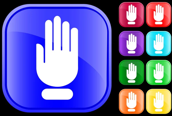 Icône de stop hand — Image vectorielle