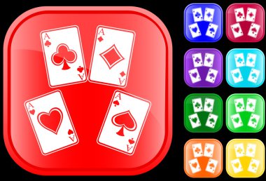 Icon of cards clipart