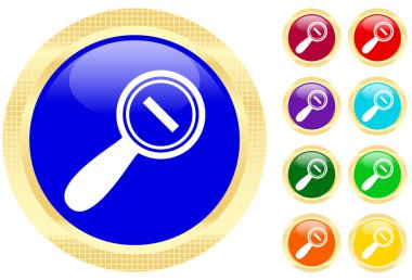 Icon of magnifying glass clipart