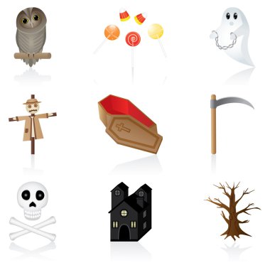 Icon set Halloween clipart