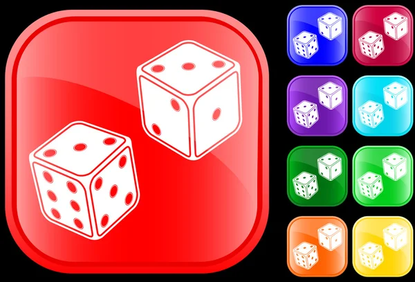 Icon of dice — Stock Vector