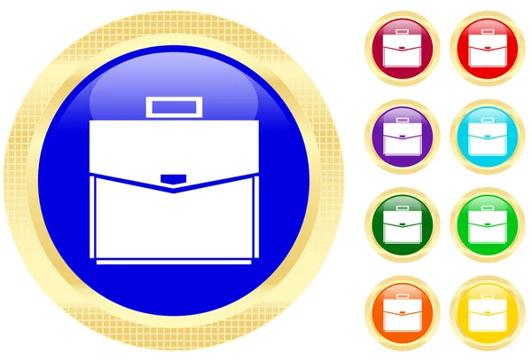 Εικόνα ενός χαρτοφύλακα στα κουμπιά — Διανυσματικό Αρχείο
