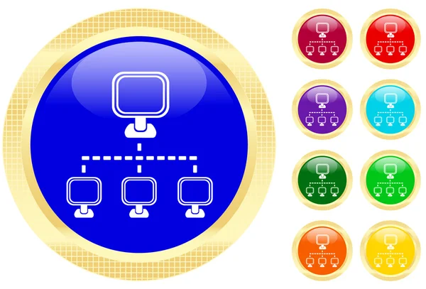 Icona di collegamento in rete — Vettoriale Stock