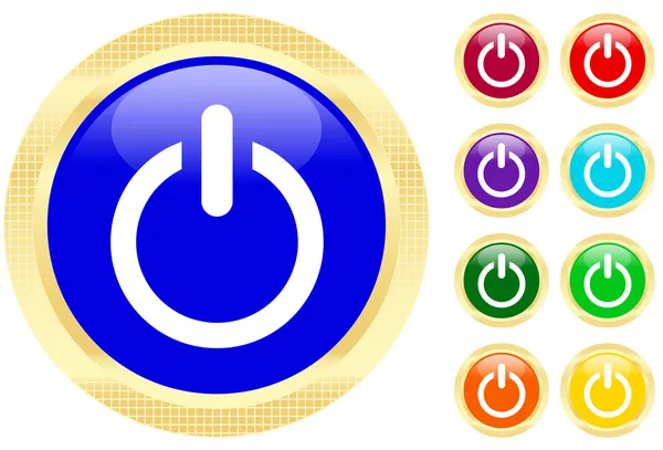 Ícone do botão de energia — Vetor de Stock