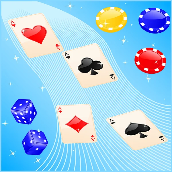 Casino van elementen — Stockvector