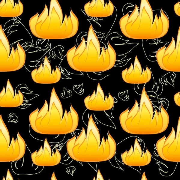 Bezszwowe tło. ogień — Wektor stockowy