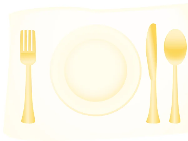 Золотая посуда — стоковый вектор