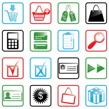 Icon set Shopping clipart