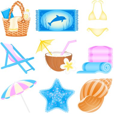 Icon set Vacations clipart