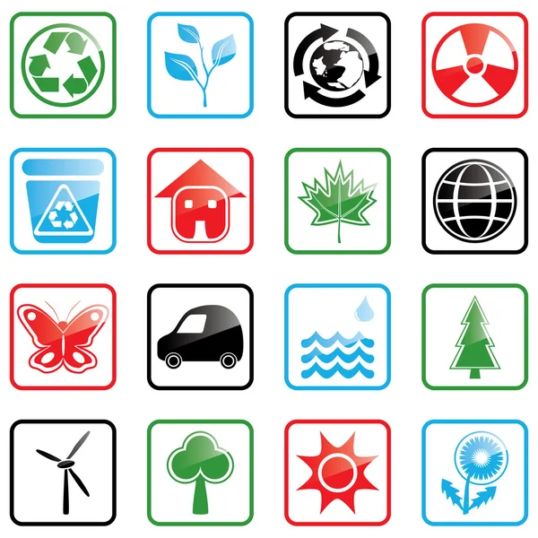 Set de iconos Medio ambiente — Archivo Imágenes Vectoriales