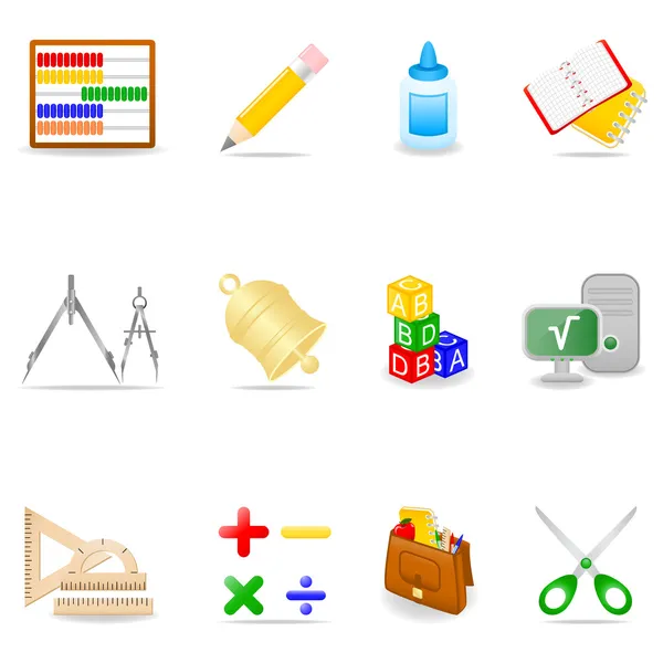Ensemble d'icônes d'éducation — Image vectorielle