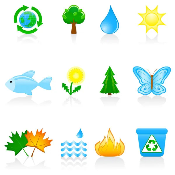 Set de iconos Medio ambiente — Archivo Imágenes Vectoriales