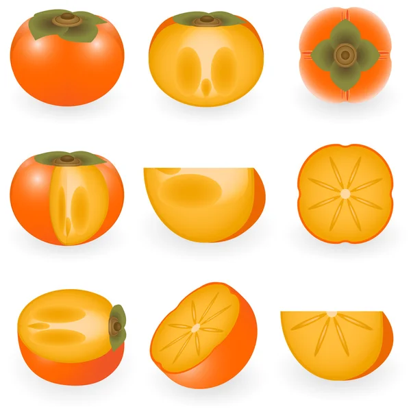 甜柿 — 图库矢量图片